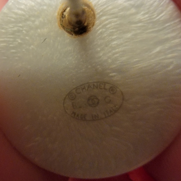 Chanel Ivory Button Earrings - Picture 6 of 8